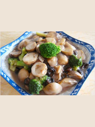 草菇西兰花烩海参的家常做法