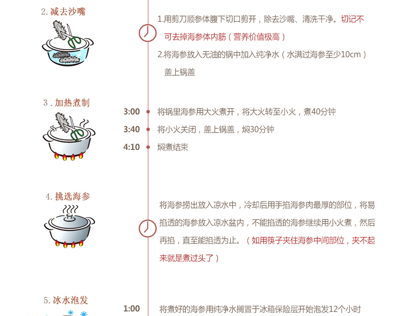 大连东泽海参的泡发过程